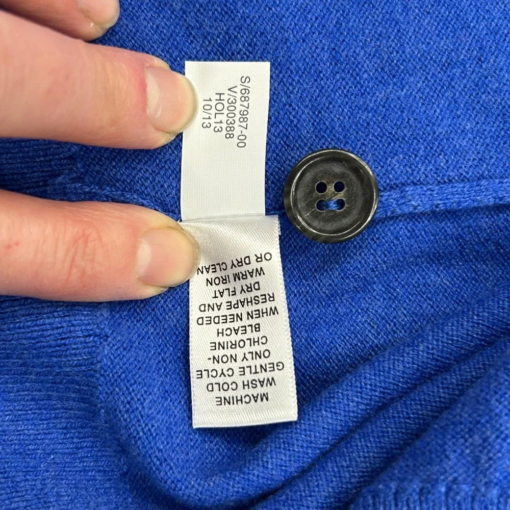 Banana Republic Cashmere Blend Sweater Mens XL Blue Pullover‎ Preppy Academia